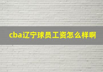 cba辽宁球员工资怎么样啊