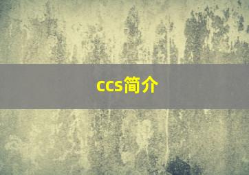 ccs简介