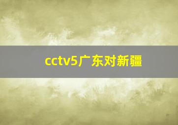 cctv5广东对新疆