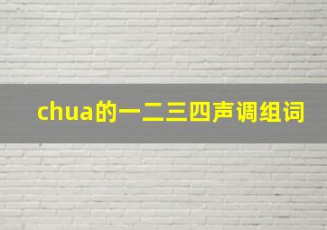 chua的一二三四声调组词