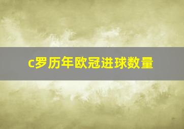 c罗历年欧冠进球数量