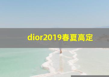 dior2019春夏高定