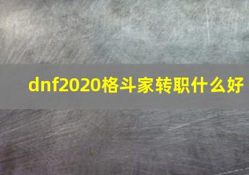 dnf2020格斗家转职什么好