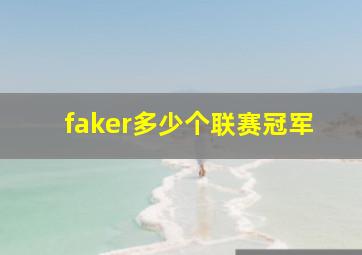 faker多少个联赛冠军