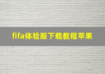 fifa体验服下载教程苹果