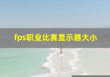 fps职业比赛显示器大小