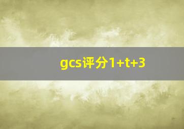 gcs评分1+t+3