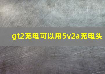 gt2充电可以用5v2a充电头