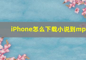 iPhone怎么下载小说到mp4