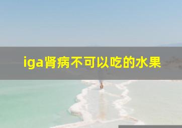 iga肾病不可以吃的水果