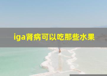 iga肾病可以吃那些水果