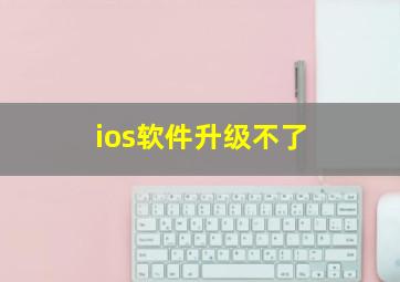 ios软件升级不了