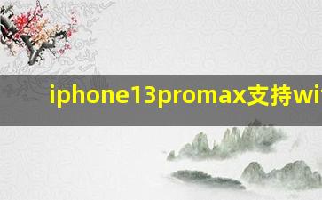 iphone13promax支持wifi6吗