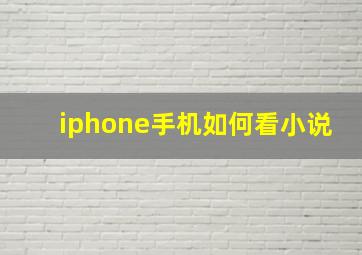 iphone手机如何看小说