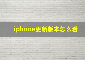 iphone更新版本怎么看