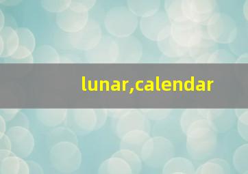 lunar,calendar