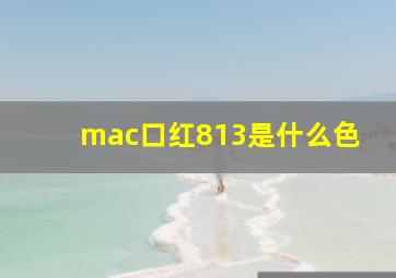 mac口红813是什么色