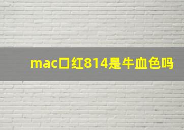 mac口红814是牛血色吗