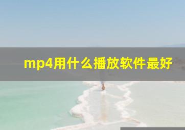 mp4用什么播放软件最好