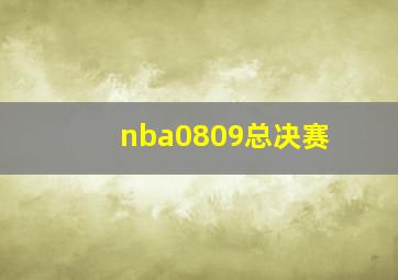 nba0809总决赛