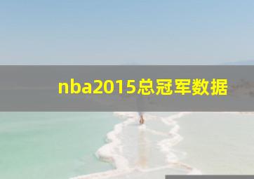 nba2015总冠军数据