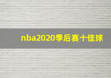 nba2020季后赛十佳球