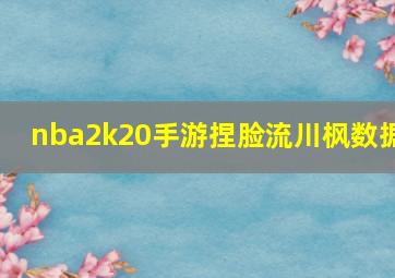 nba2k20手游捏脸流川枫数据