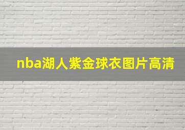 nba湖人紫金球衣图片高清