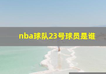 nba球队23号球员是谁