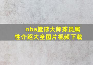 nba篮球大师球员属性介绍大全图片视频下载