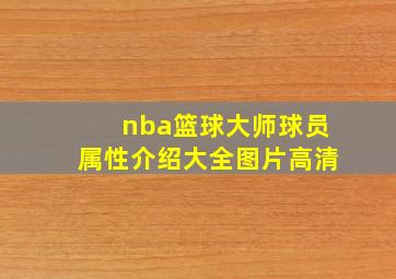 nba篮球大师球员属性介绍大全图片高清