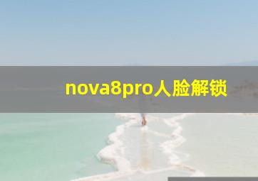 nova8pro人脸解锁