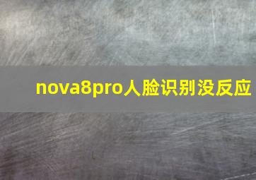 nova8pro人脸识别没反应