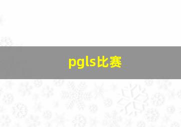 pgls比赛