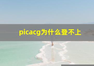 picacg为什么登不上