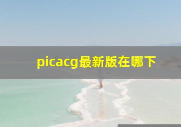 picacg最新版在哪下