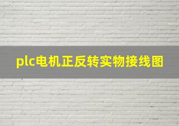 plc电机正反转实物接线图