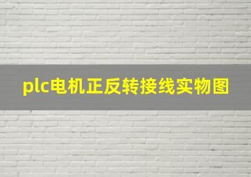 plc电机正反转接线实物图