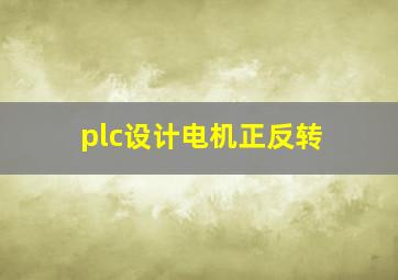 plc设计电机正反转