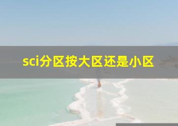 sci分区按大区还是小区