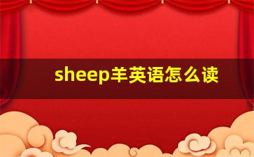 sheep羊英语怎么读