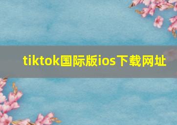 tiktok国际版ios下载网址