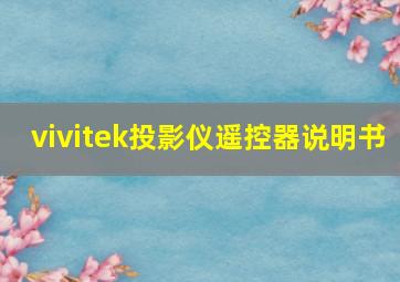 vivitek投影仪遥控器说明书