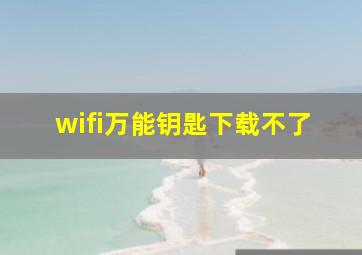 wifi万能钥匙下载不了