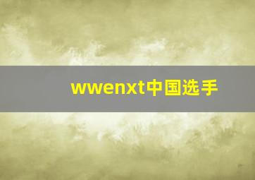 wwenxt中国选手