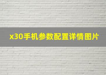 x30手机参数配置详情图片