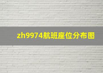 zh9974航班座位分布图