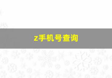 z手机号查询