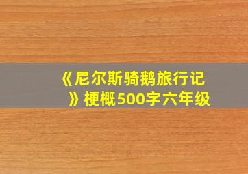 《尼尔斯骑鹅旅行记》梗概500字六年级