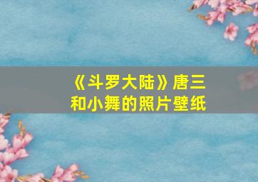 《斗罗大陆》唐三和小舞的照片壁纸